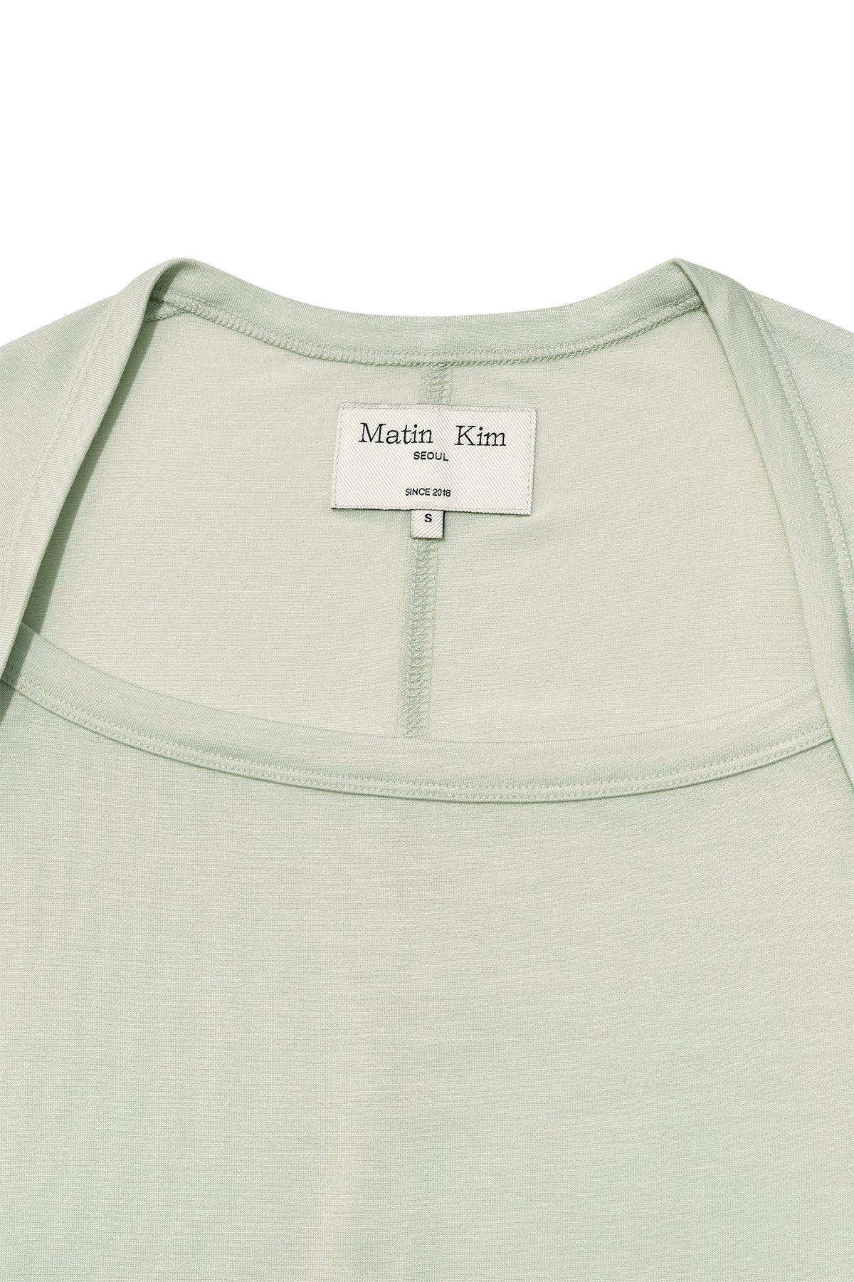 [matinkim] RAGLAN BOLERO SLIM TOP IN LIGHT GREEN