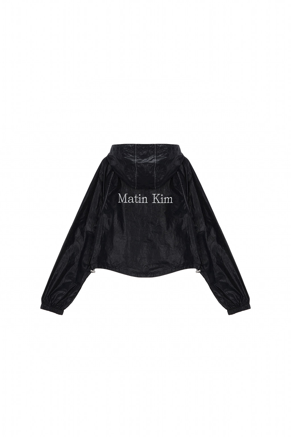 Matinkim Matin Crop Hoody Coating Jumper IN Black