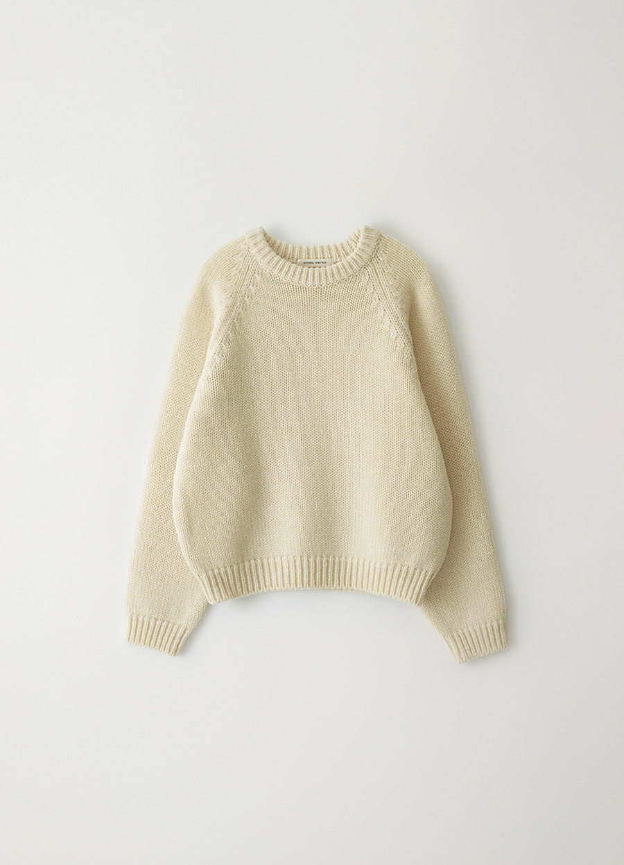 Nothing Written U-neck knitted sweater (Ivory)