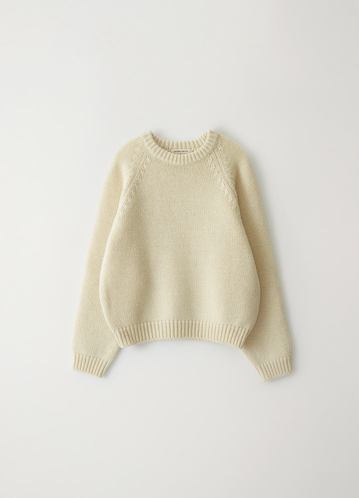 Nothing Written U-neck knitted sweater (Ivory)
