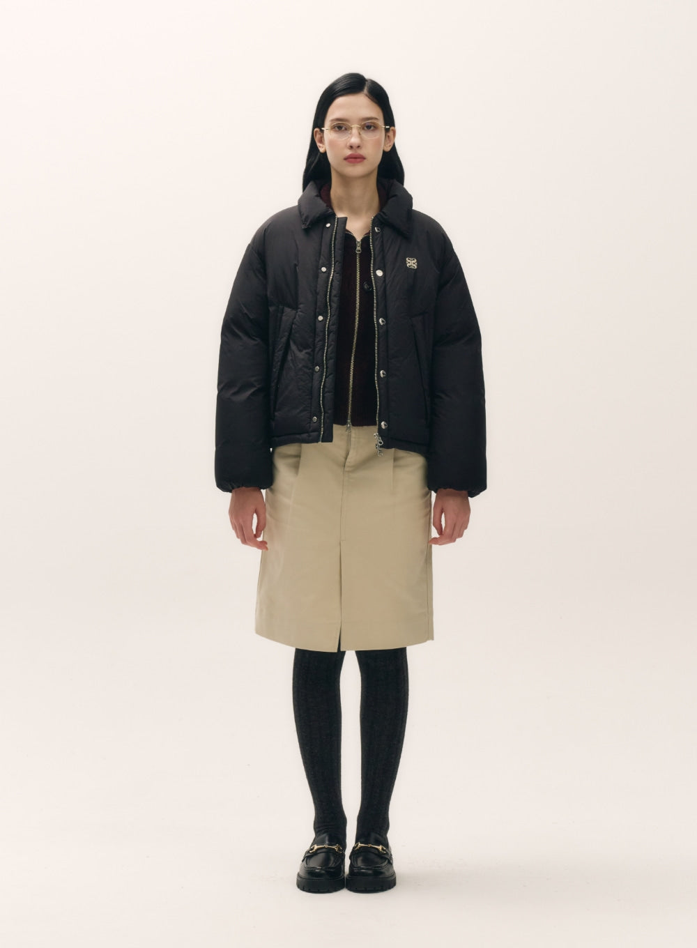 [satur] (W) Lecce Duck Down Padding - Palette Black