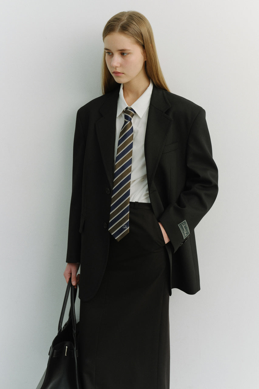 Dunst Striped Tie Olive