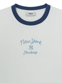 MLB Korea Women's Sportive Cursive Ringer Crop T-shirts
