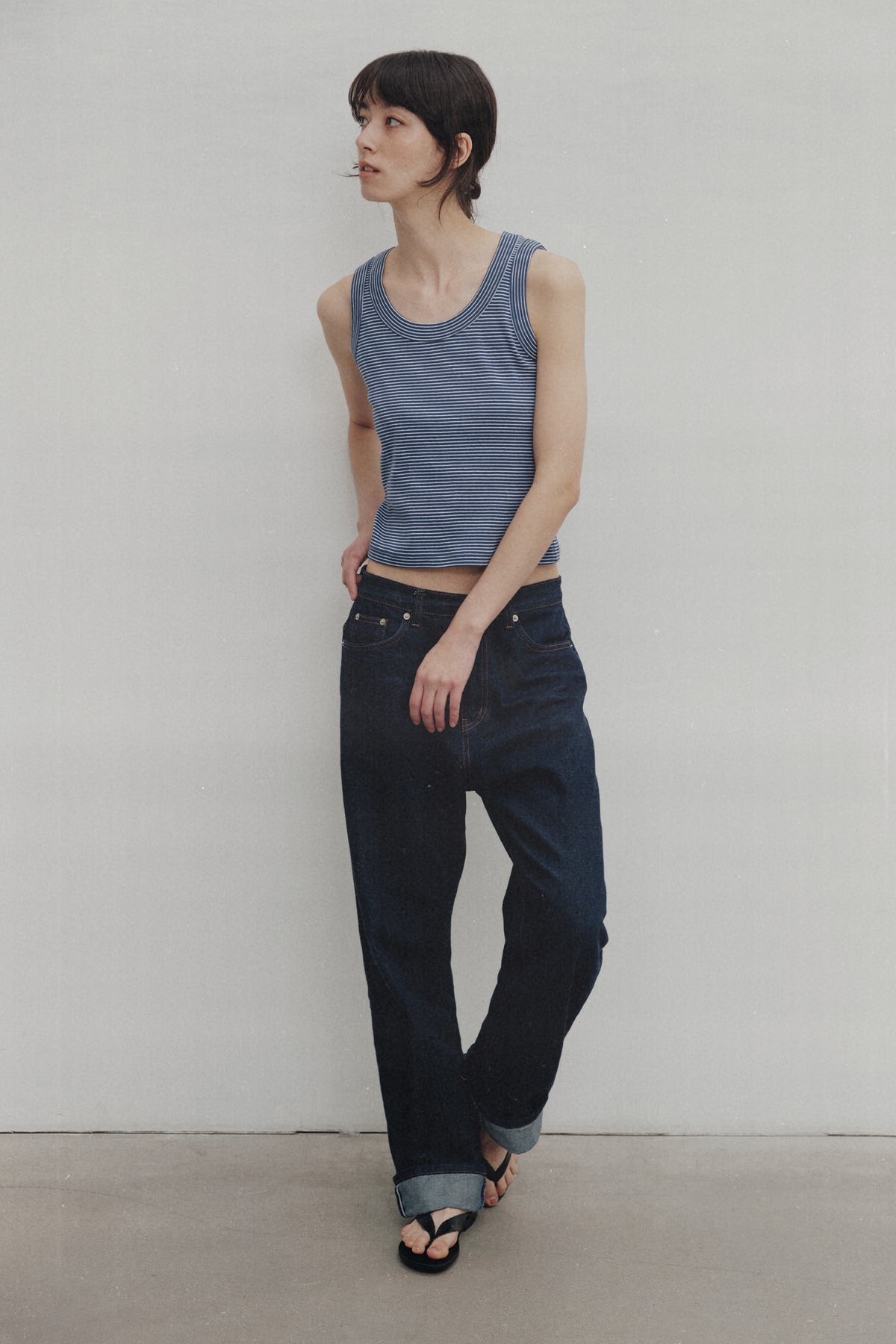Nothing Written Sailor sleeveless top (Blue)