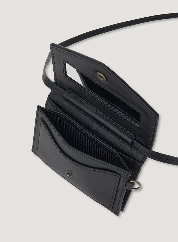 Mango Maniplease City Mirror Wallet Black