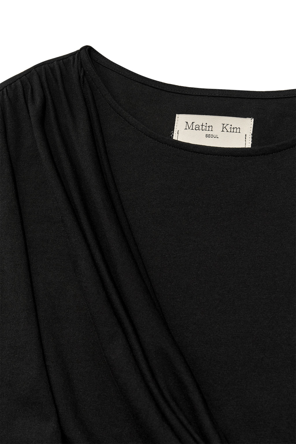 [matinkim] TIED DETAIL STRING TOP IN BLACK