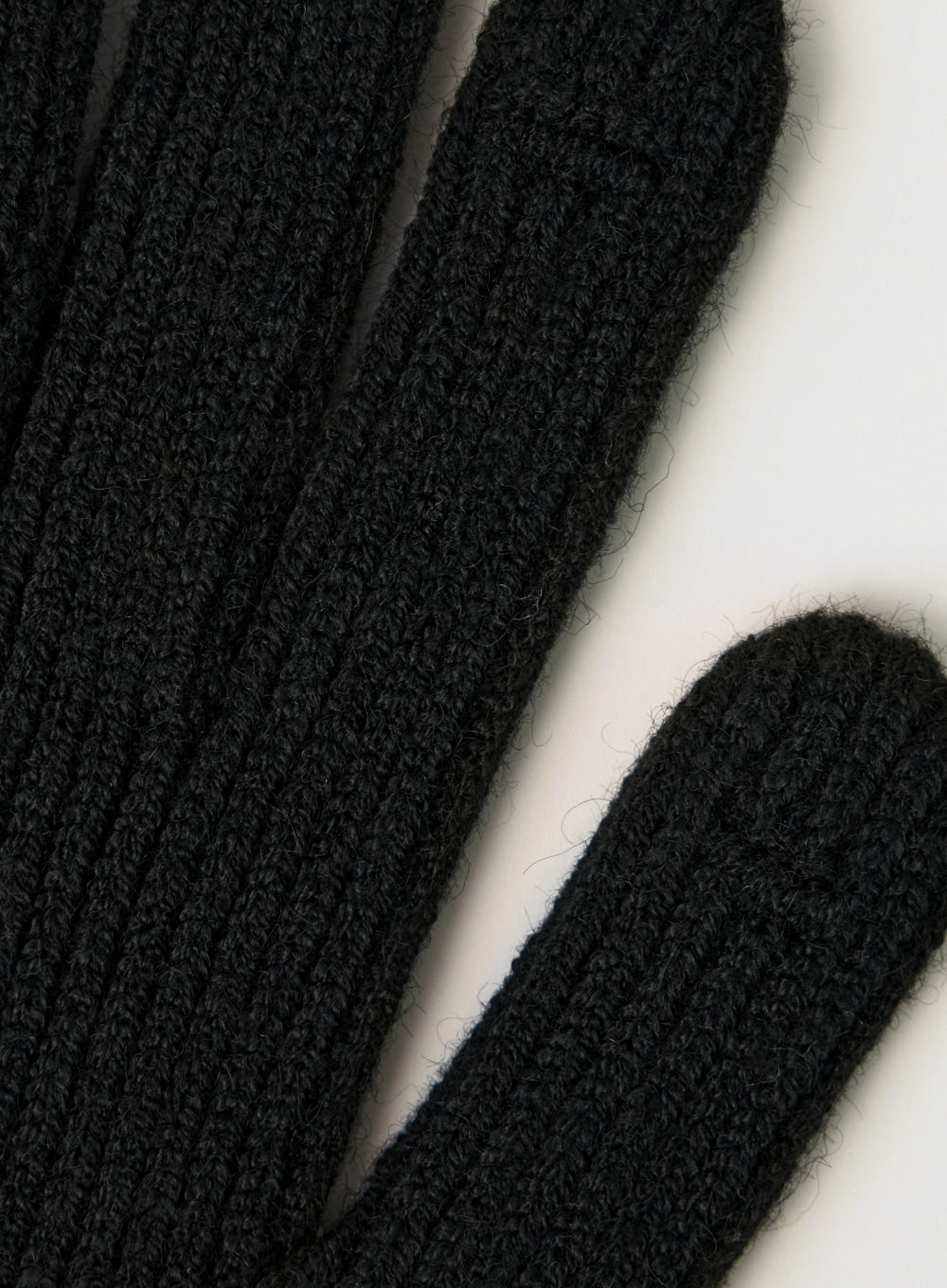 [satur] Classic Knit Gloves - Black