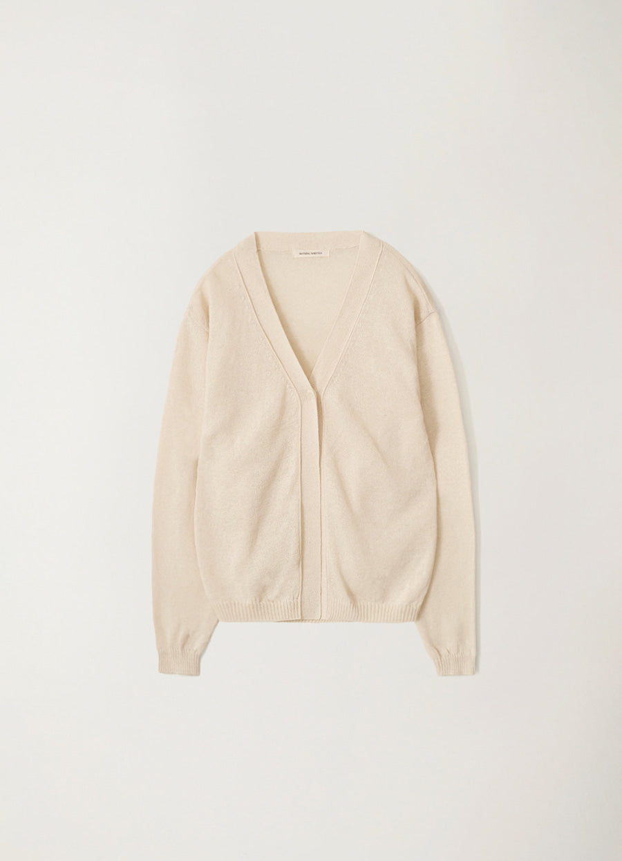 Nothing Written One button paper cardigan (Oatmeal)