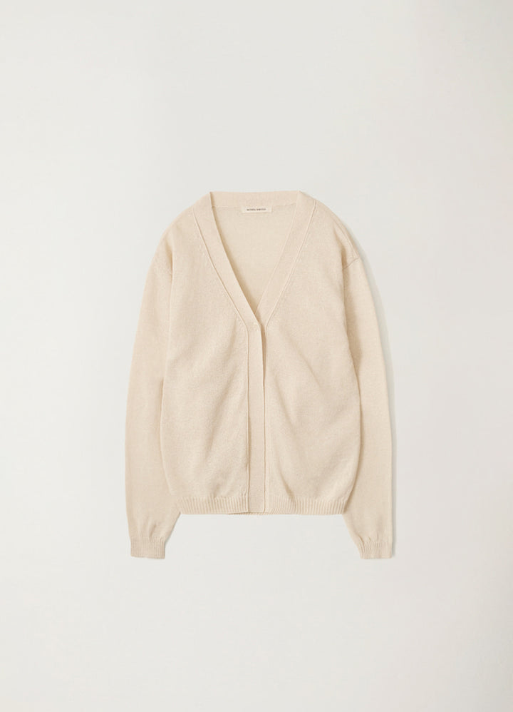 Nothing Written One button paper cardigan (Oatmeal)