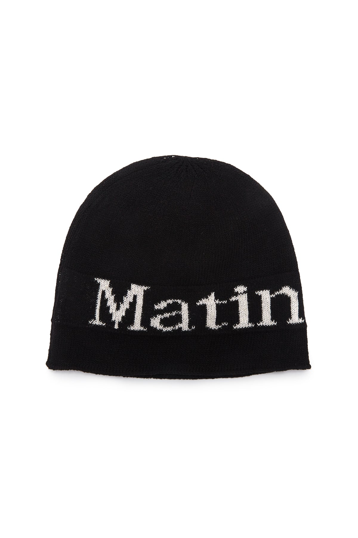 Matinkim Logo Linen Short Beanie IN Black