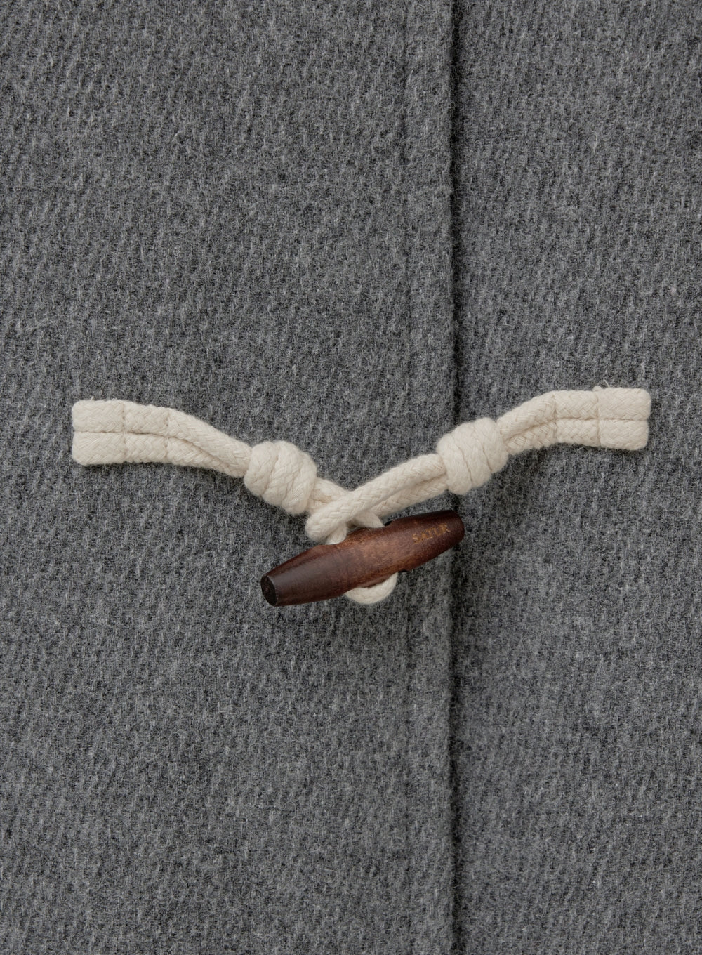 [satur] (W) Hood Wool Blend Duffle Half Coat - Gray