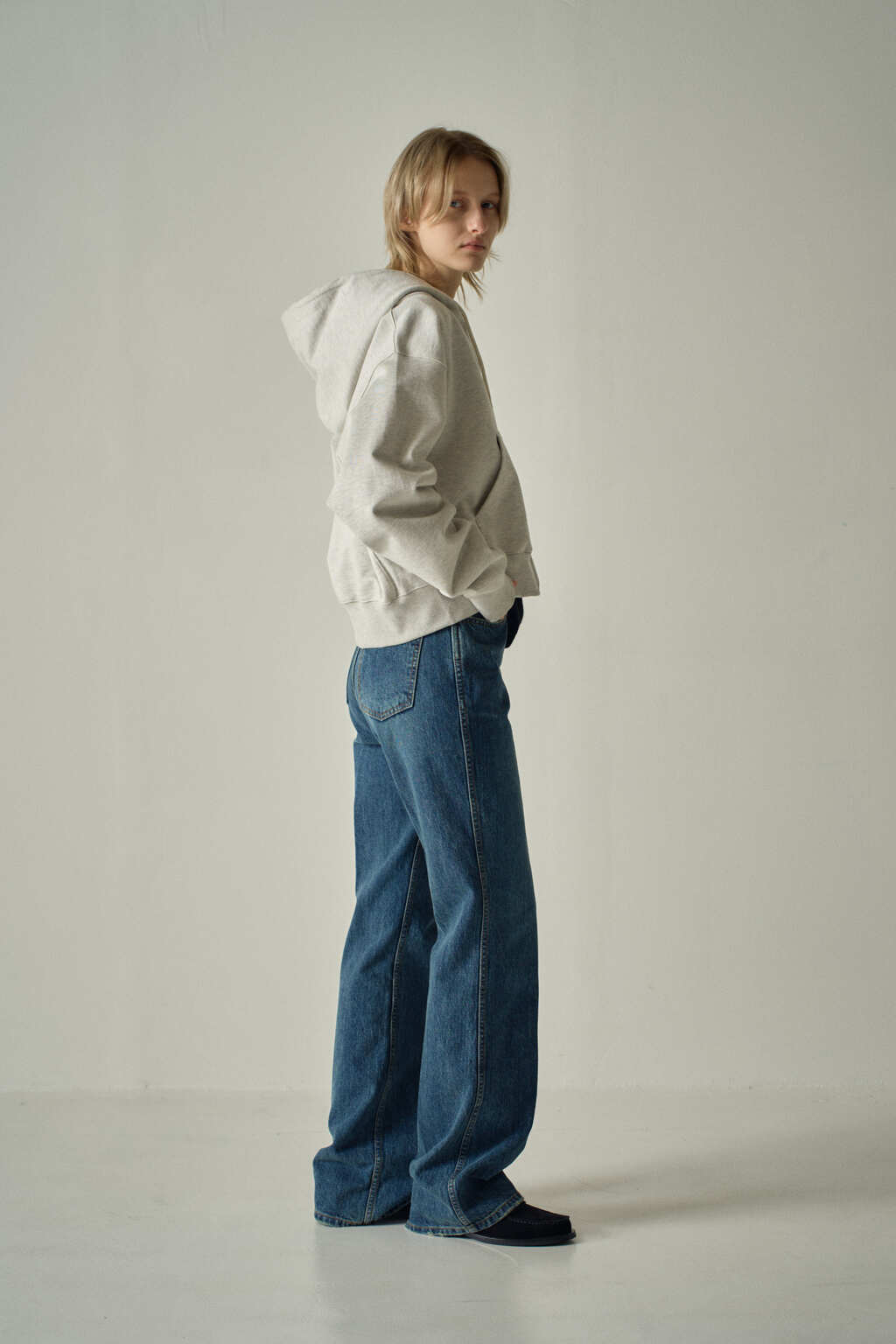 Facade Pattern Bootcut Denim vintage washing