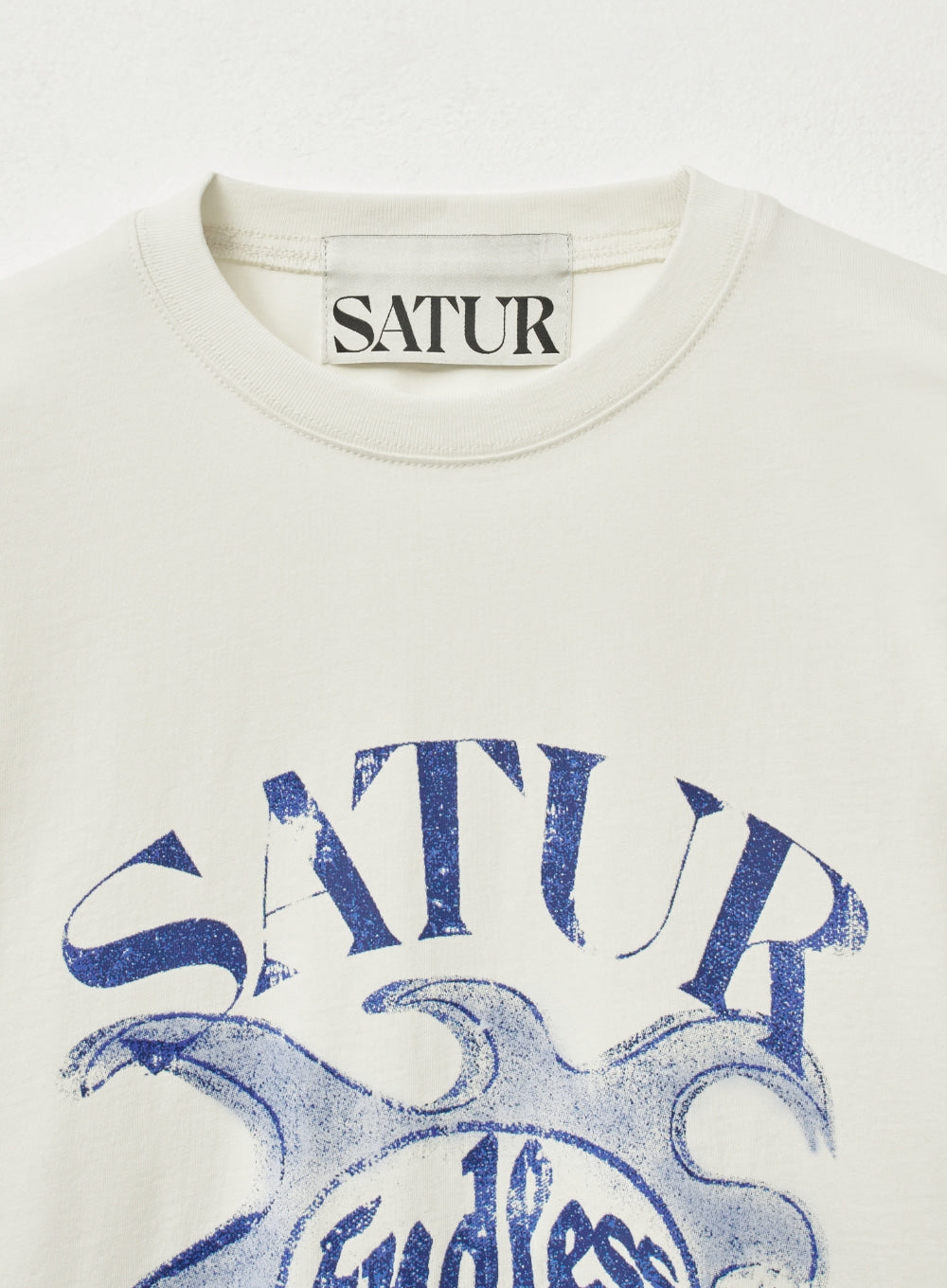 [satur] (W) Sun Retro Graphic T-Shirt - Art Blue