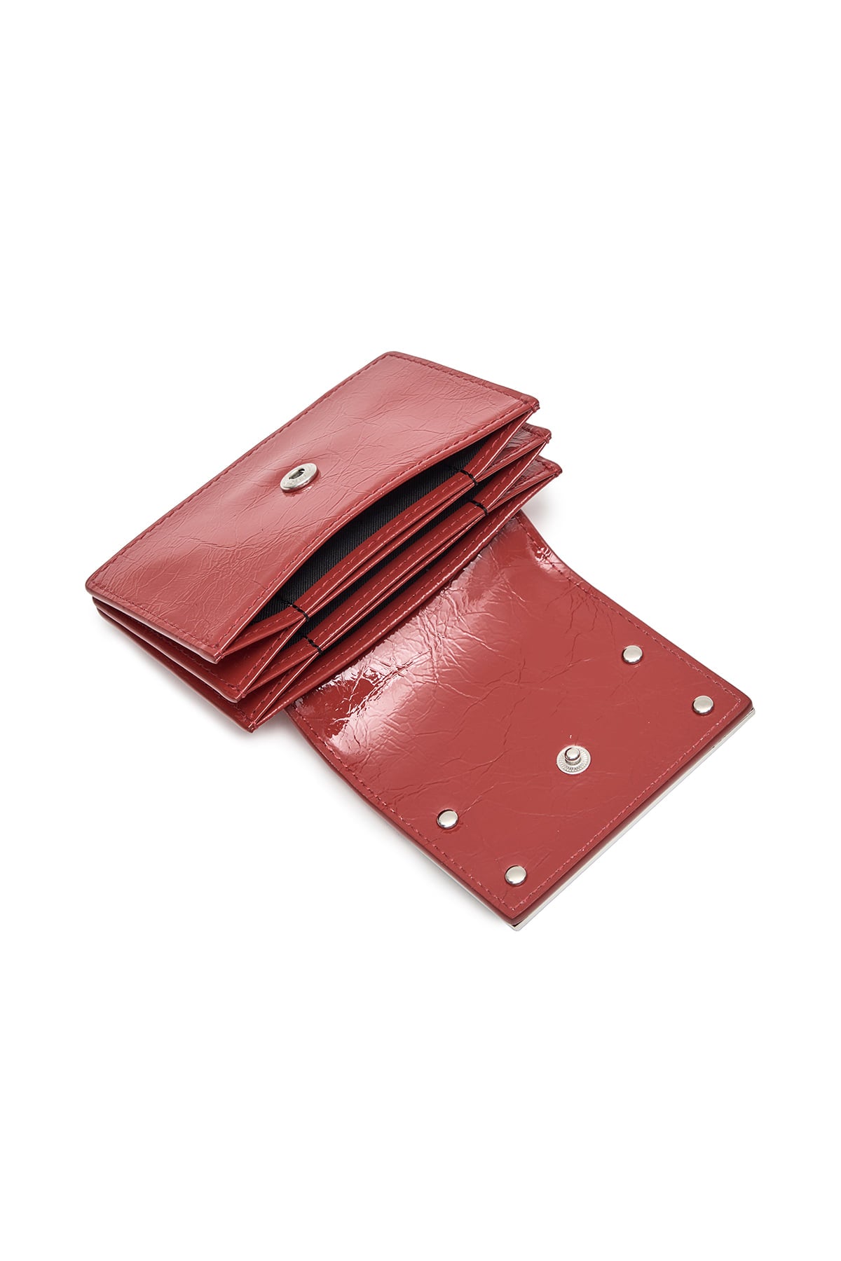 Matinkim Glazed Accordion Wallet IN Red