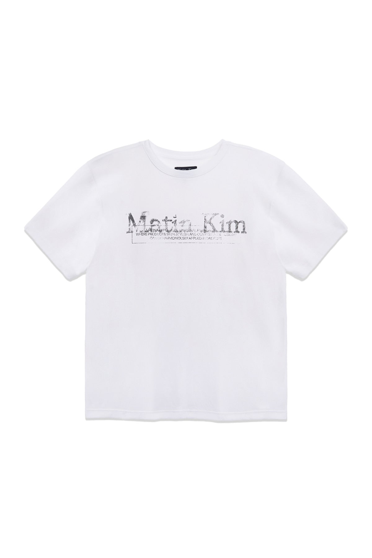 Matinkim Stamp Logo Graphic Oversize Top For Men IN White