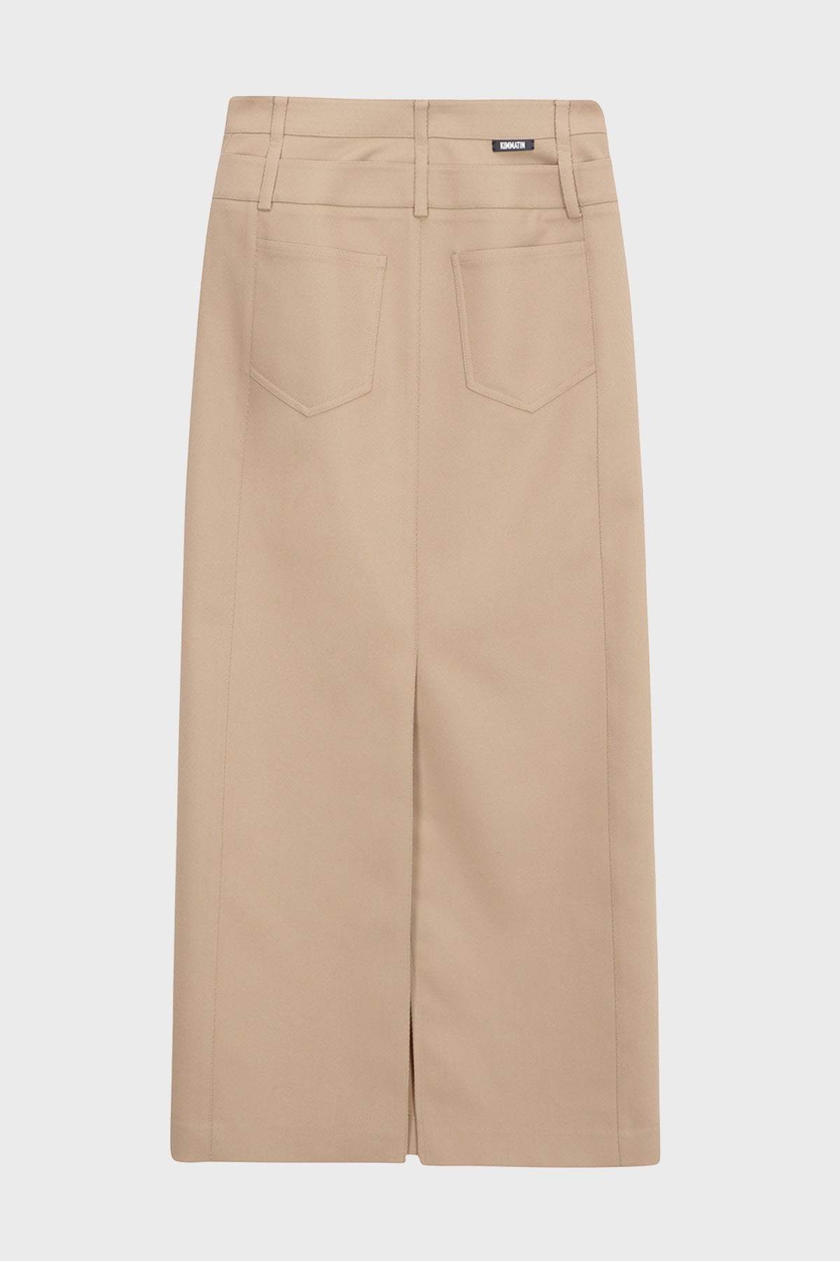 Matinkim Back Double Waist Maxi Skirt IN Beige