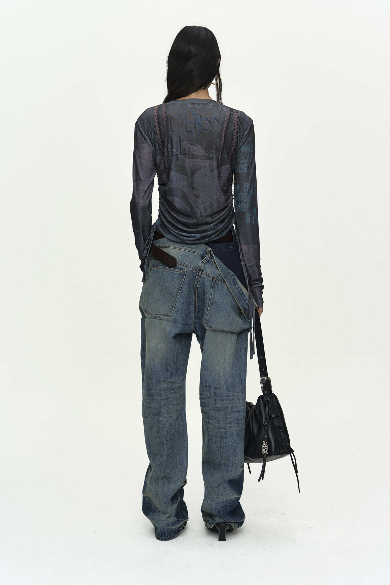 Andersson Bell Denim Collage Printed Top