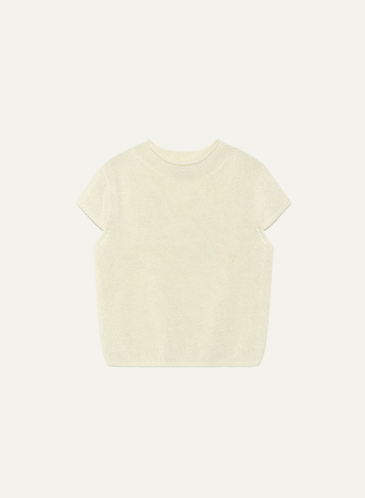 Kindersalmon Tylor Mockneck Knit Ecru
