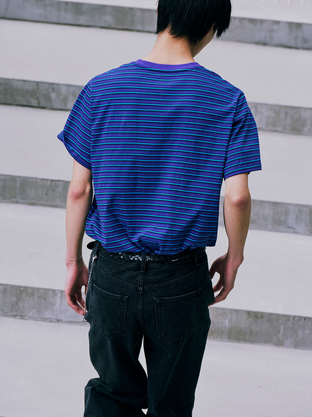 Low Classic Lc Striped Basic T-Shirt Purple