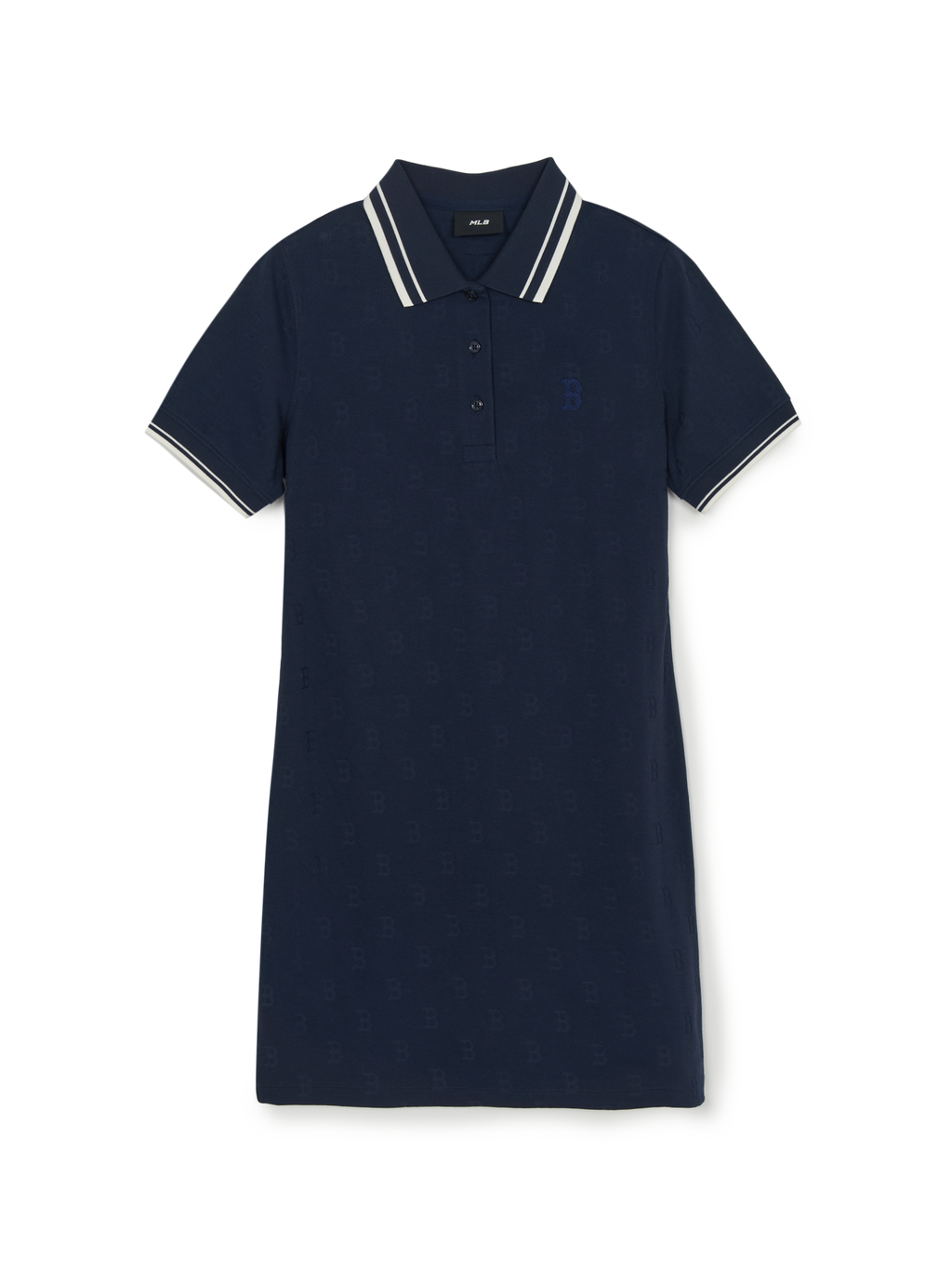 MLB Korea Women's Classic Monogram Tone-on-Tone Jacquard Collar Ops