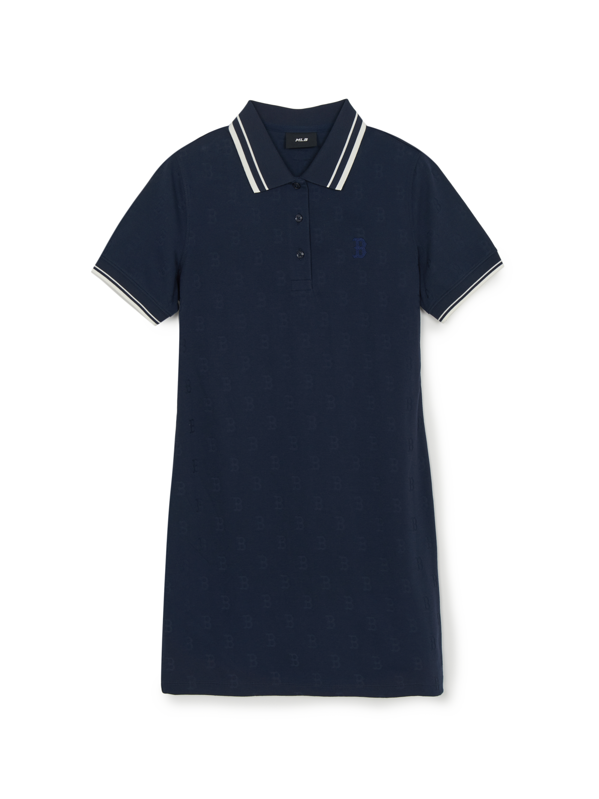 MLB Korea Women's Classic Monogram Tone-on-Tone Jacquard Collar Ops