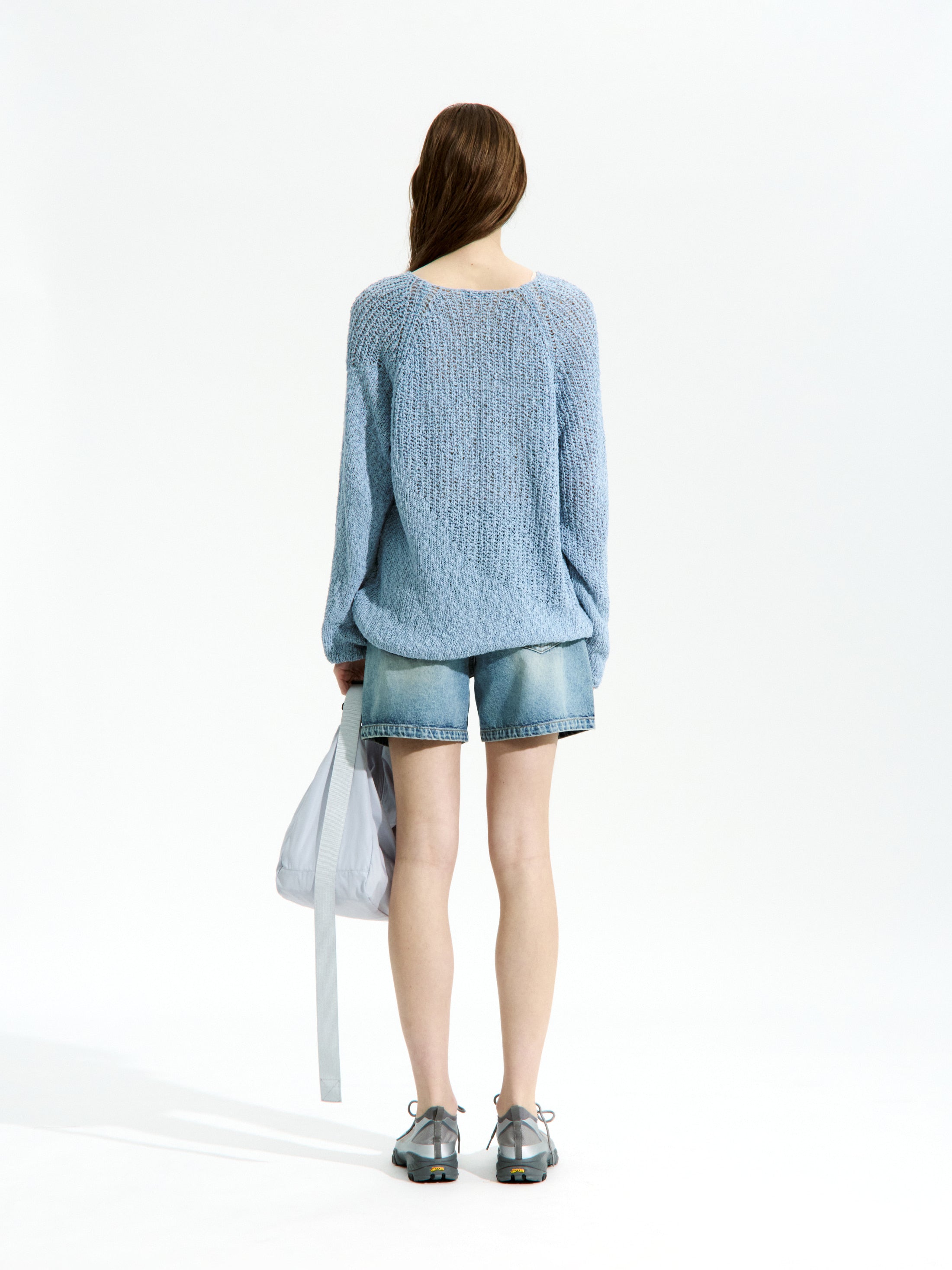 [Low Classic] Wave Sweater_Pale Blue