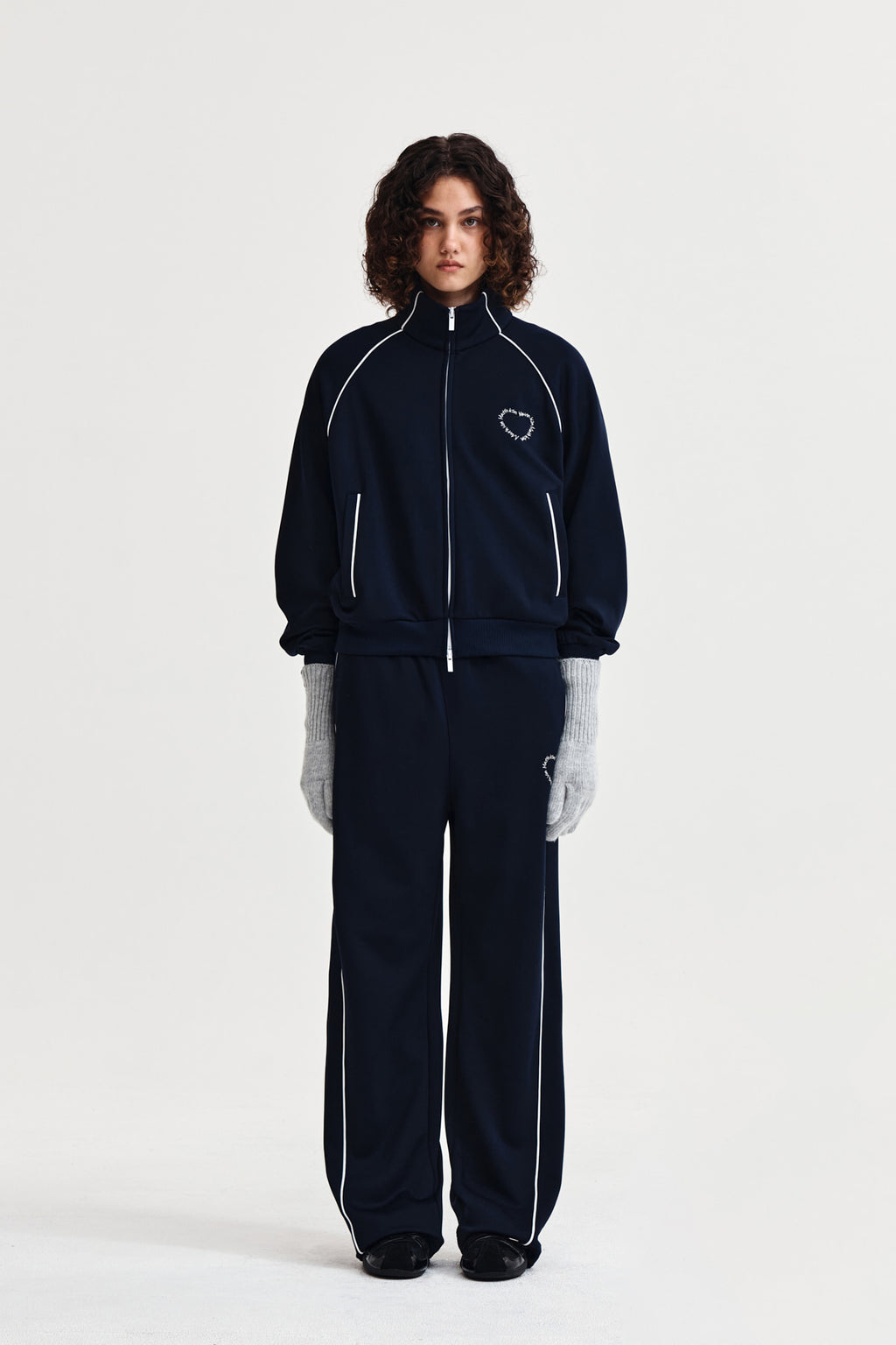 Matinkim Heart Logo Track Pants IN Navy