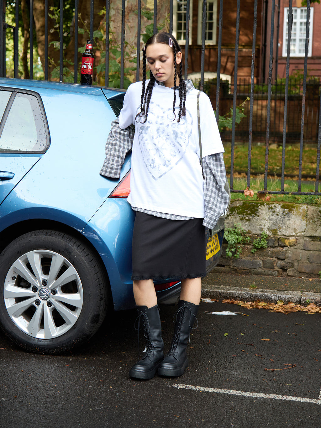 [Low Classic] Leather Lace-Up Boots_Black