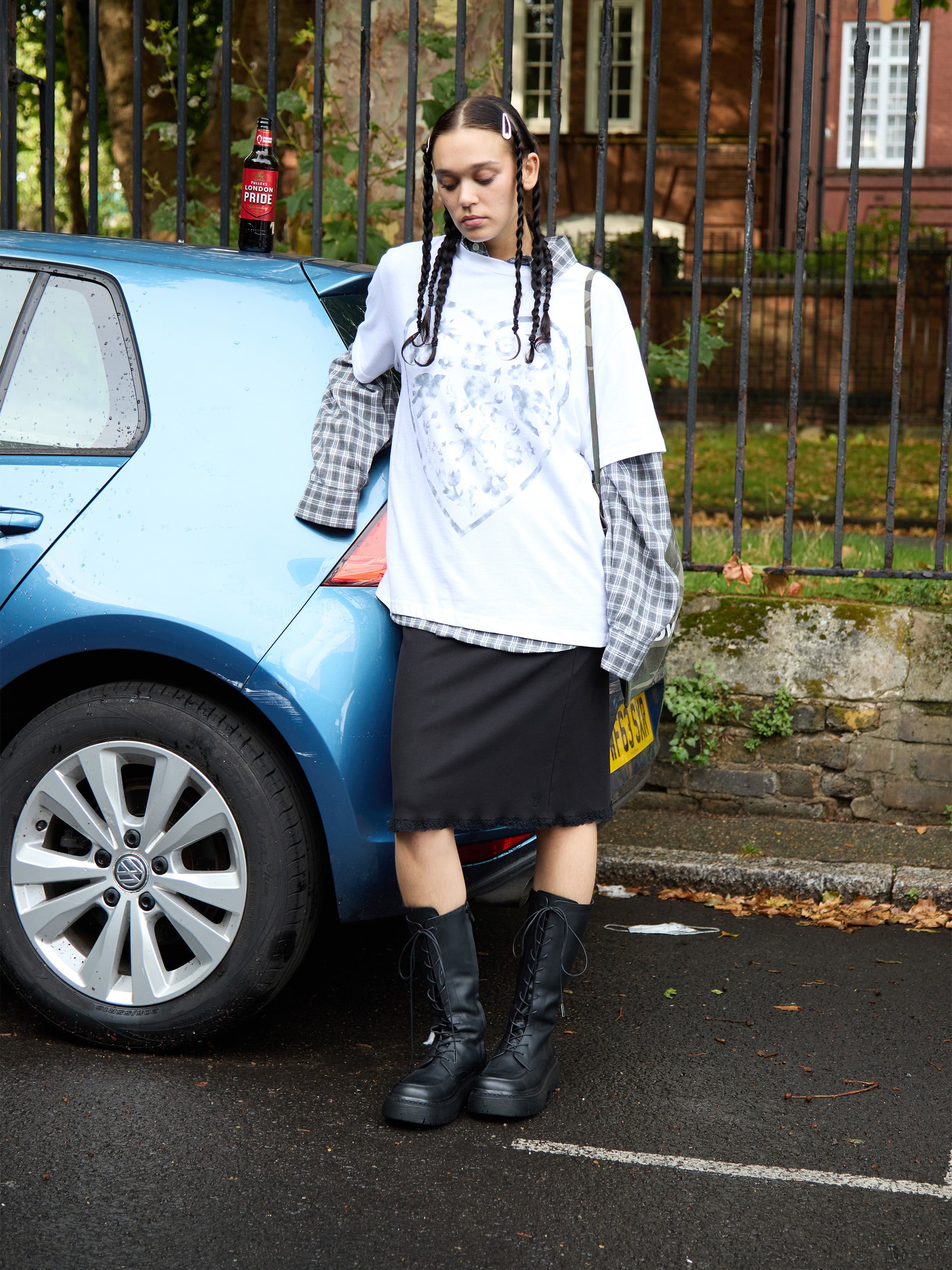 [Low Classic] Leather Lace-Up Boots_Black