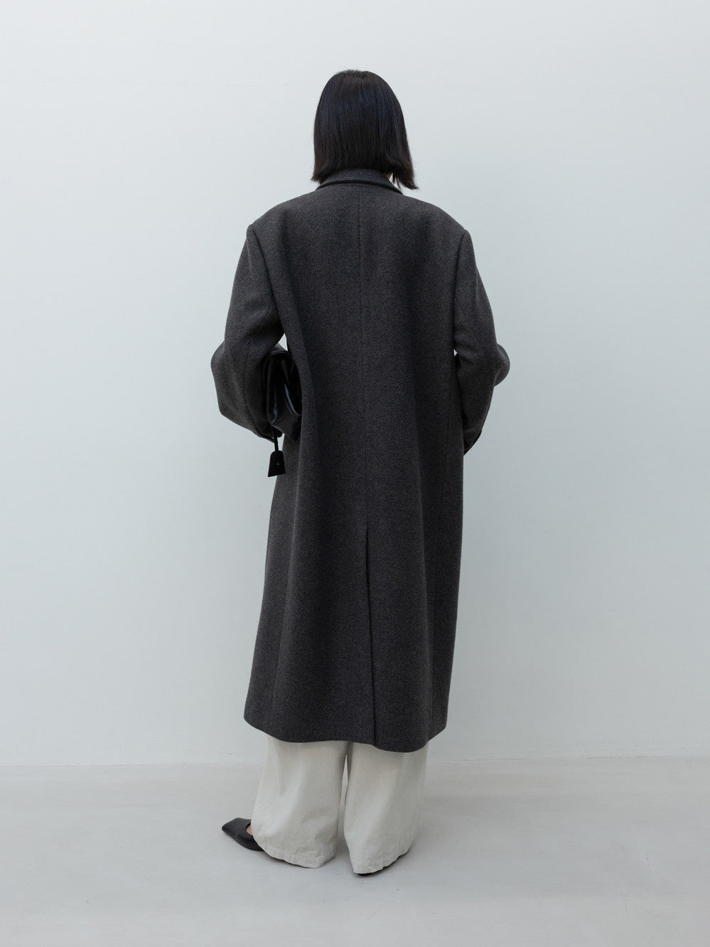 Low Classic Cashmere Blend Double Long Coat Grey