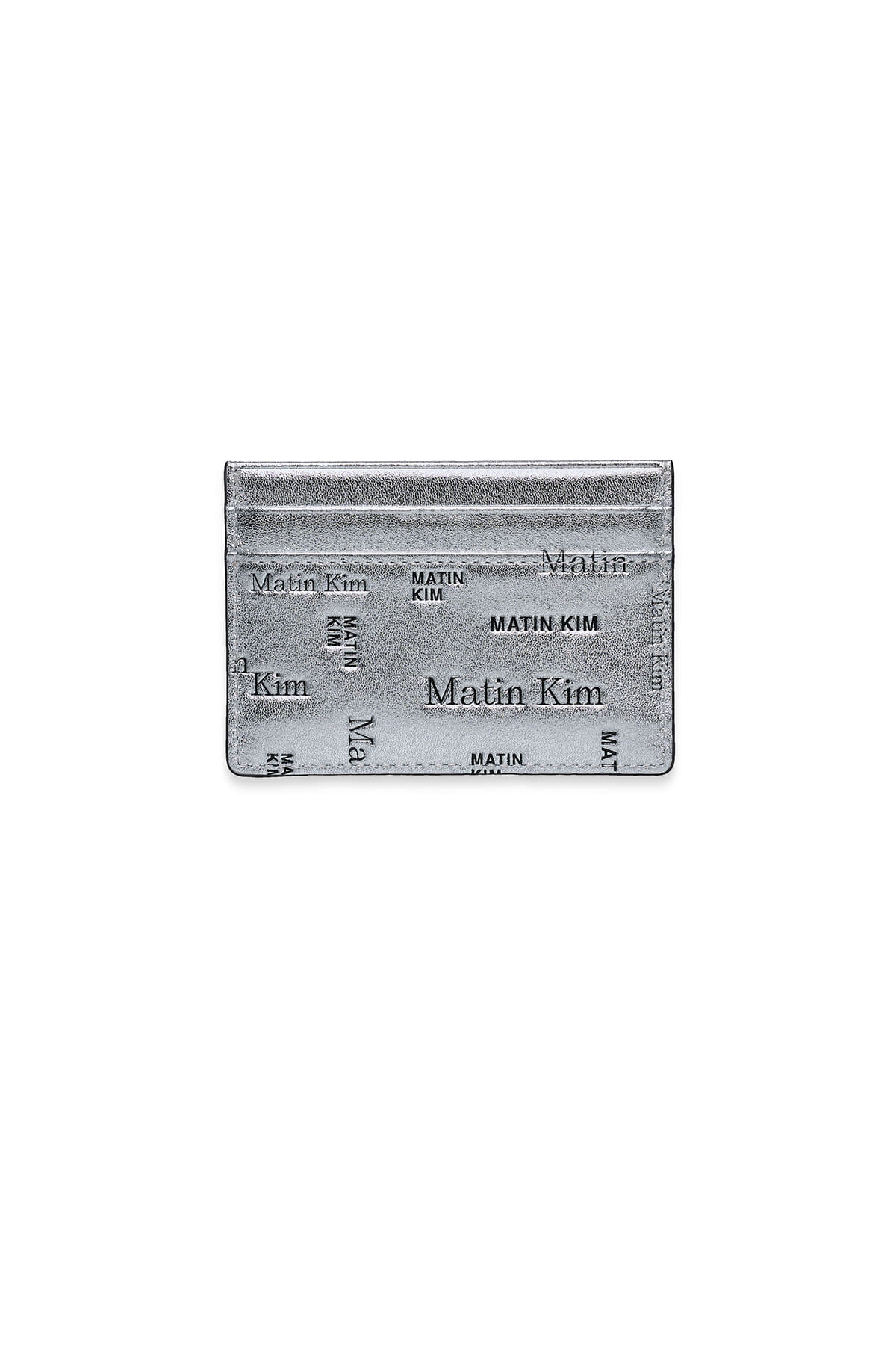 Matinkim Matin All-Over Logo Card Wallet IN Silver