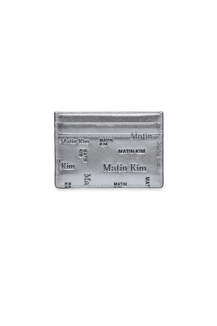 Matinkim Matin All-Over Logo Card Wallet IN Silver