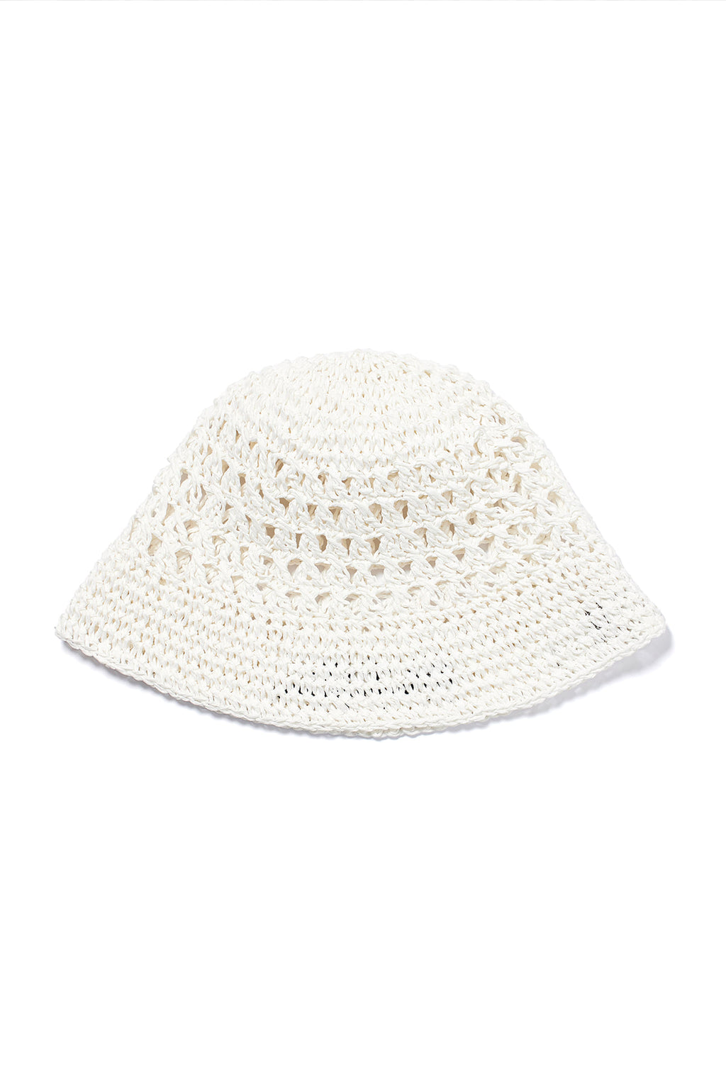Matinkim Matin Kim Matin Paper Knit Bucket Hat IN White