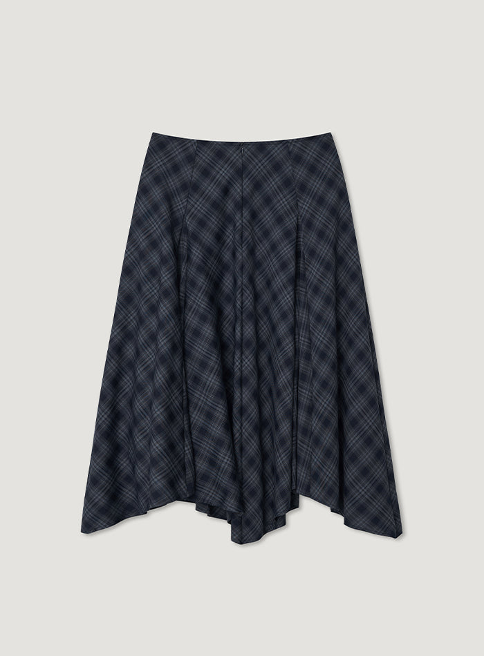 Mango Maniplease Dindee Flare Skirt Navy