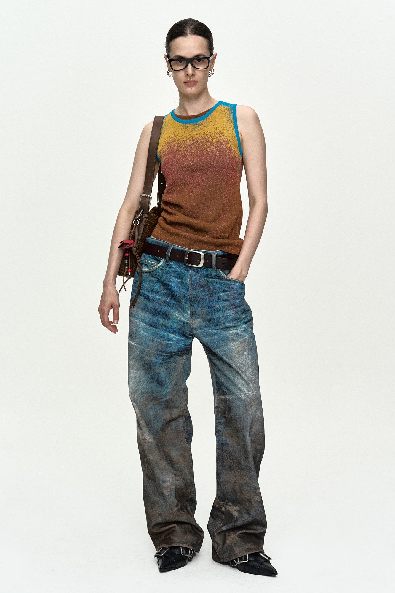 Andersson Bell Airbrush Asym Tank Top