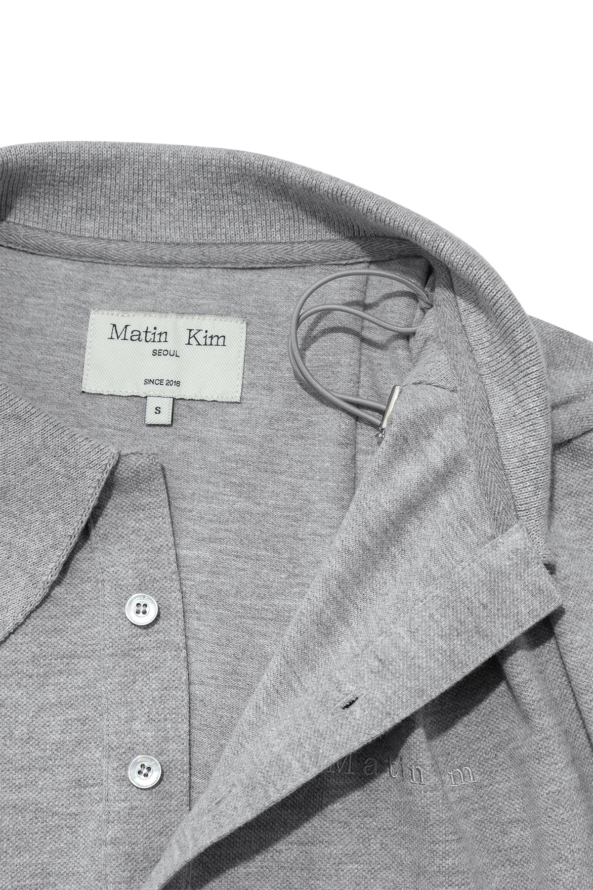 Matinkim Two Way String Point Pique Top IN Grey