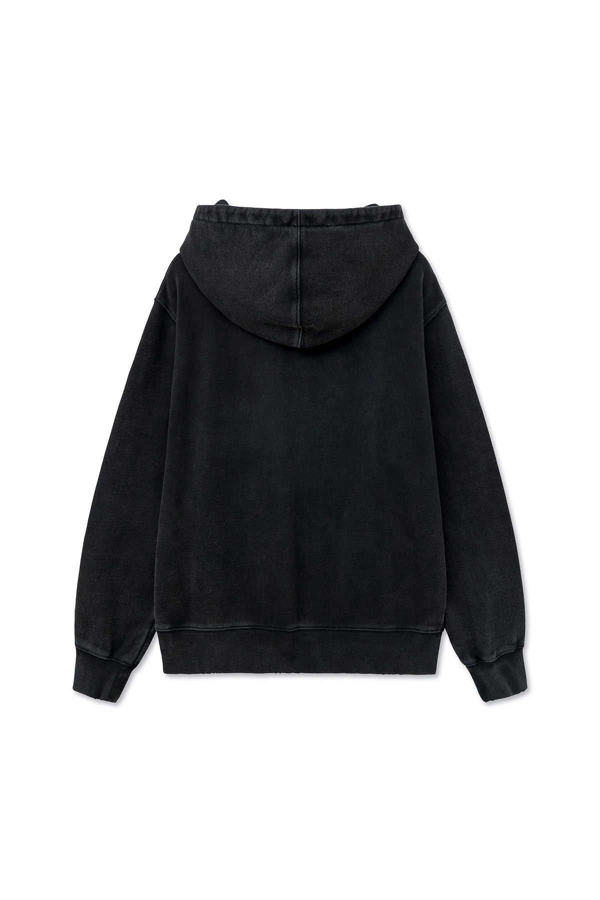 [matinkim] VINTAGE COLOR DYING LOGO HOODY IN BLACK