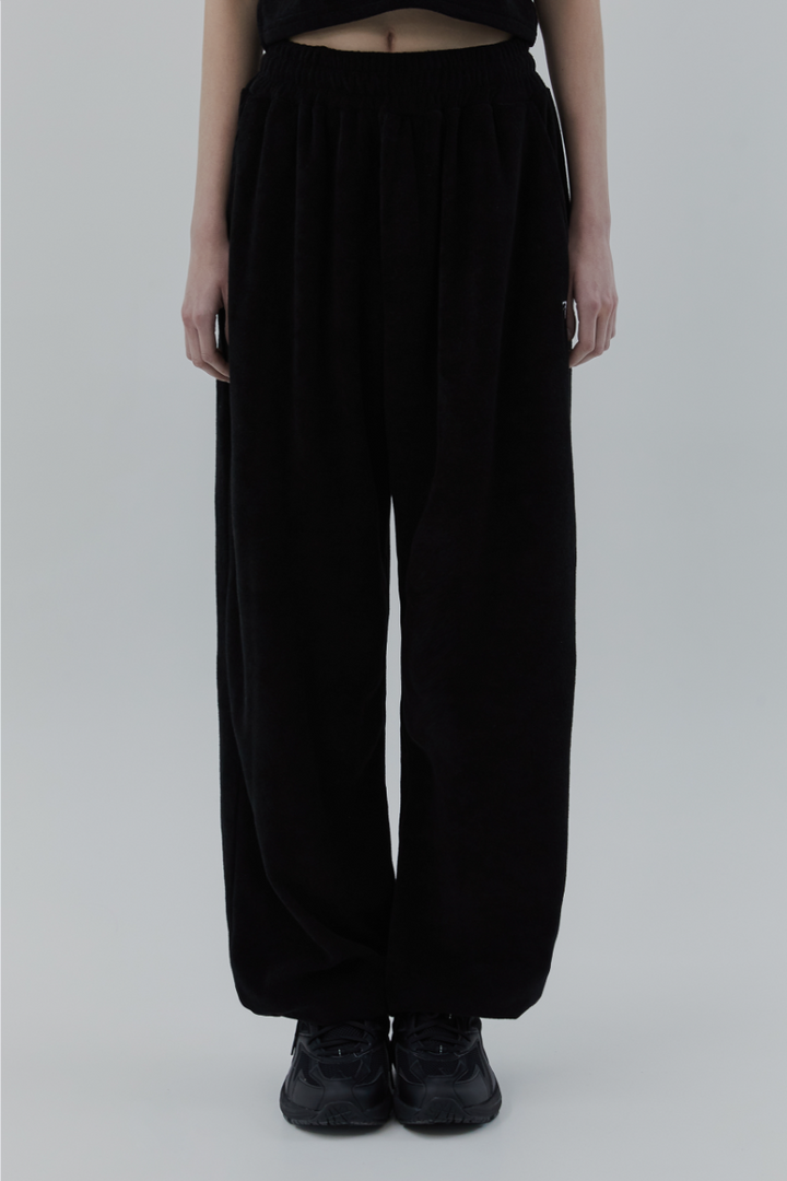 Treemingbird Terry Set-up Pants Black