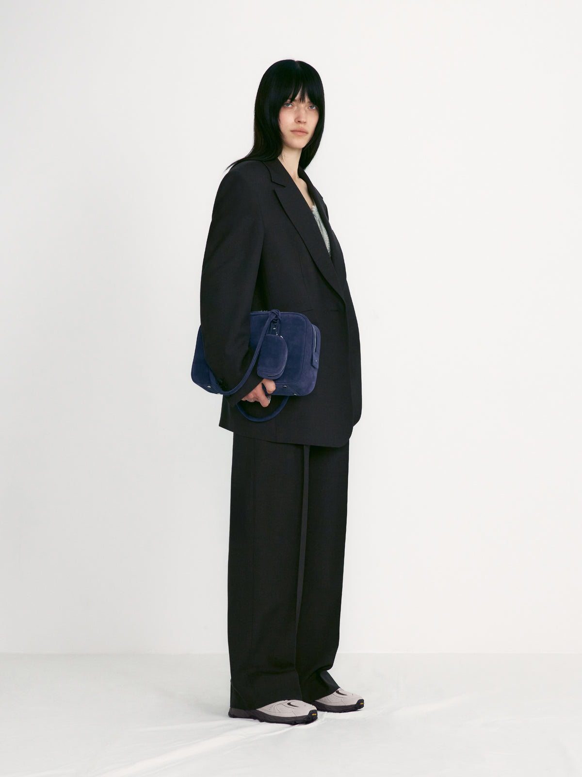 Low Classic Belted Point Trousers Melange Brown