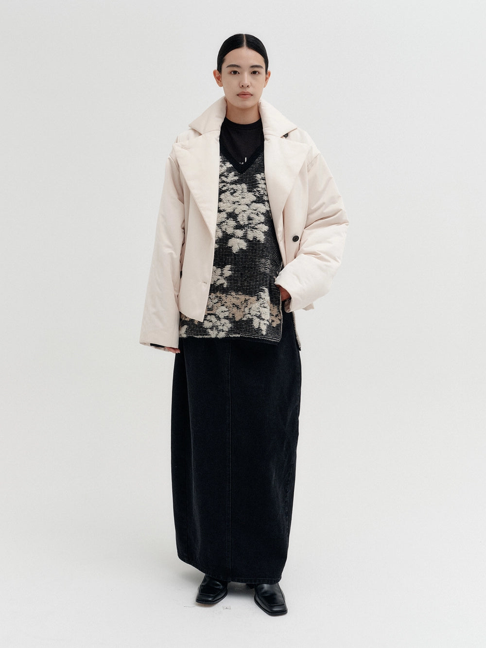 EENK Transformable Layered Coat - Cream