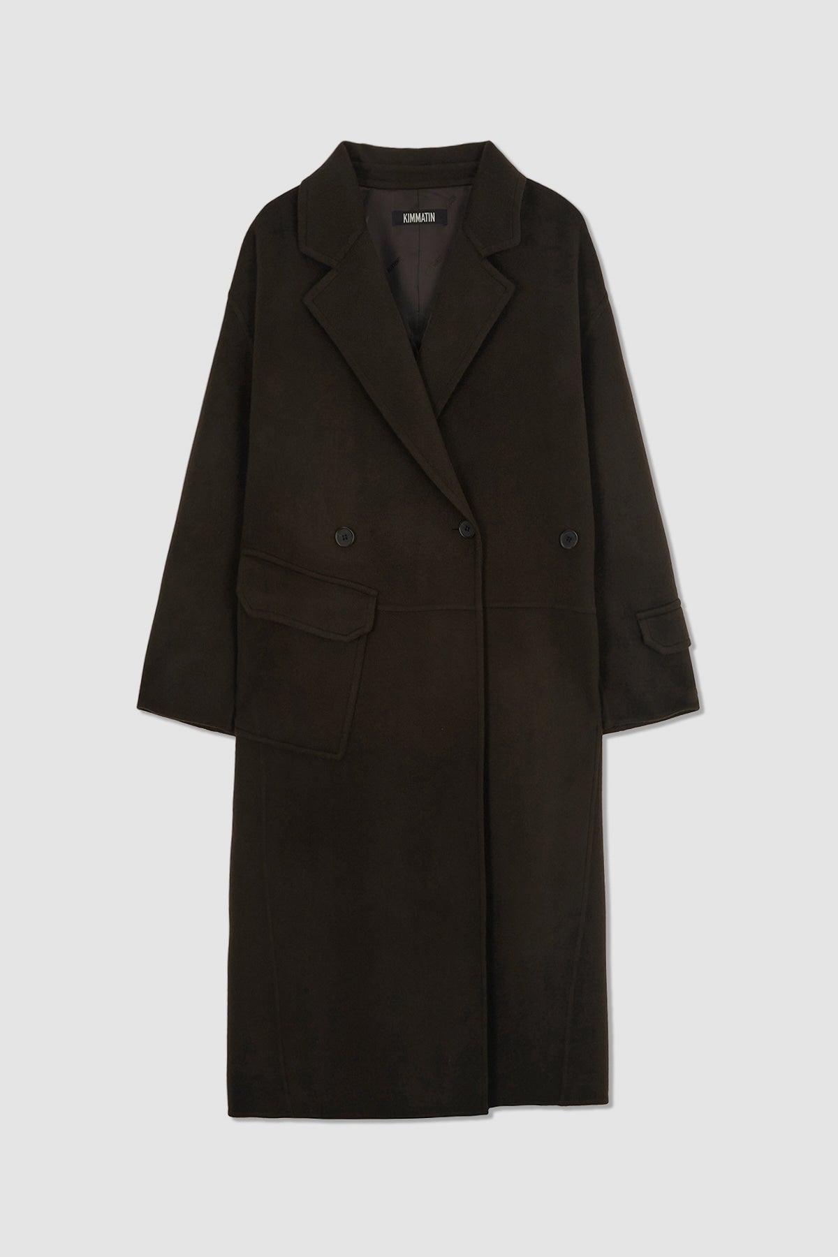 Matinkim Hand Made Belted Double Wool Coat IN Brown