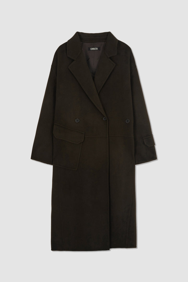 Matinkim Hand Made Belted Double Wool Coat IN Brown