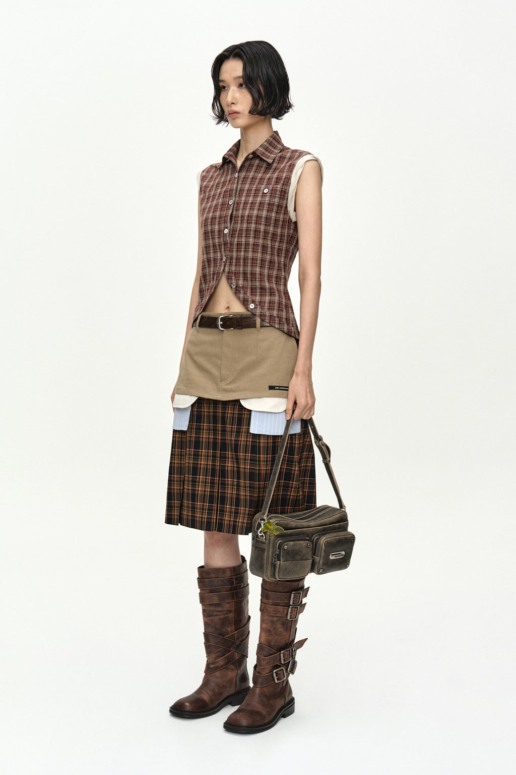 Andersson Bell Double Layered Pleats Skirt