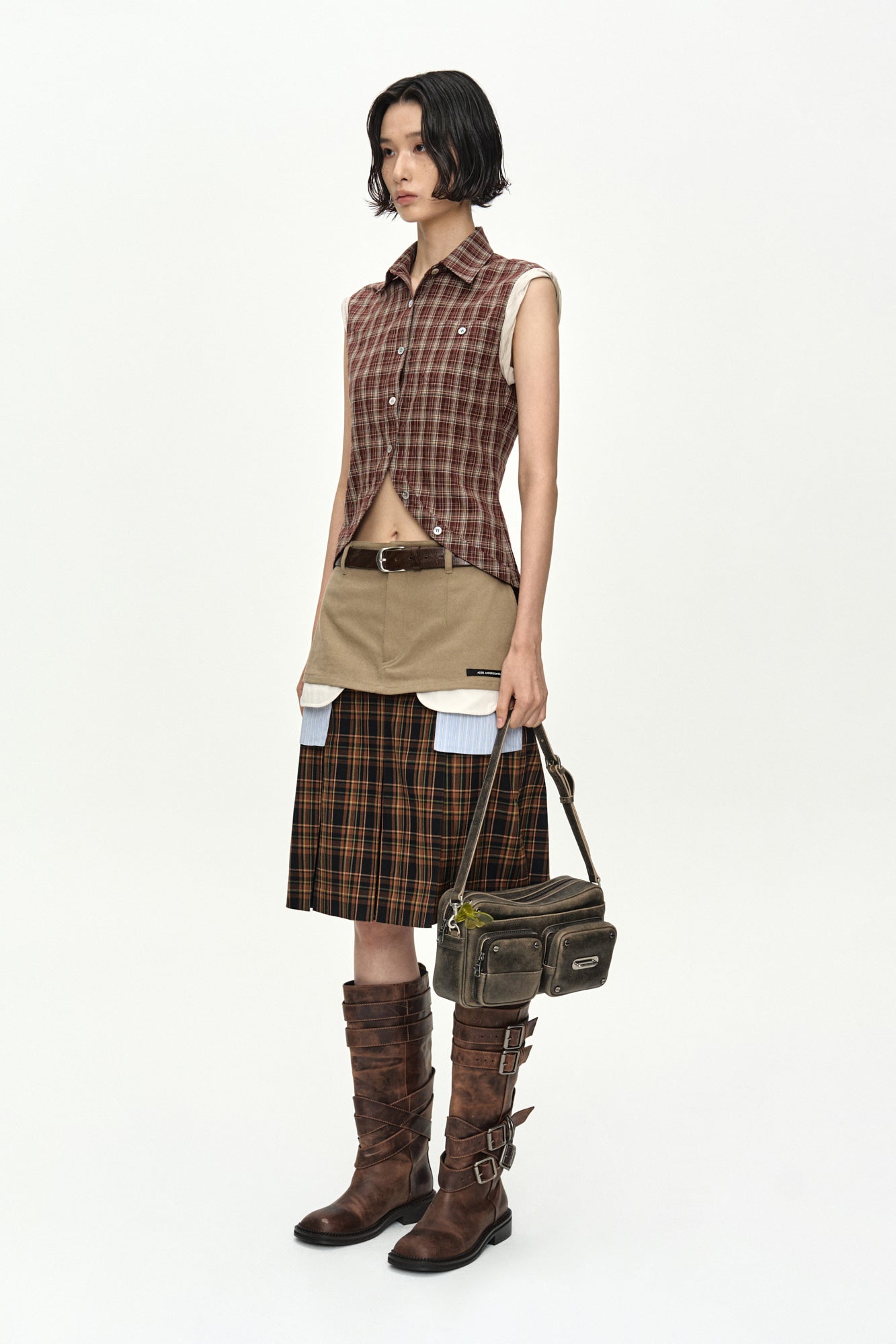 Andersson Bell Double Layered Pleats Skirt