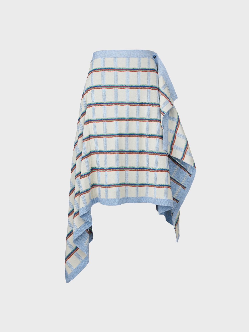 EENK Asymmetrical Knit Flared Skirt - Ivory