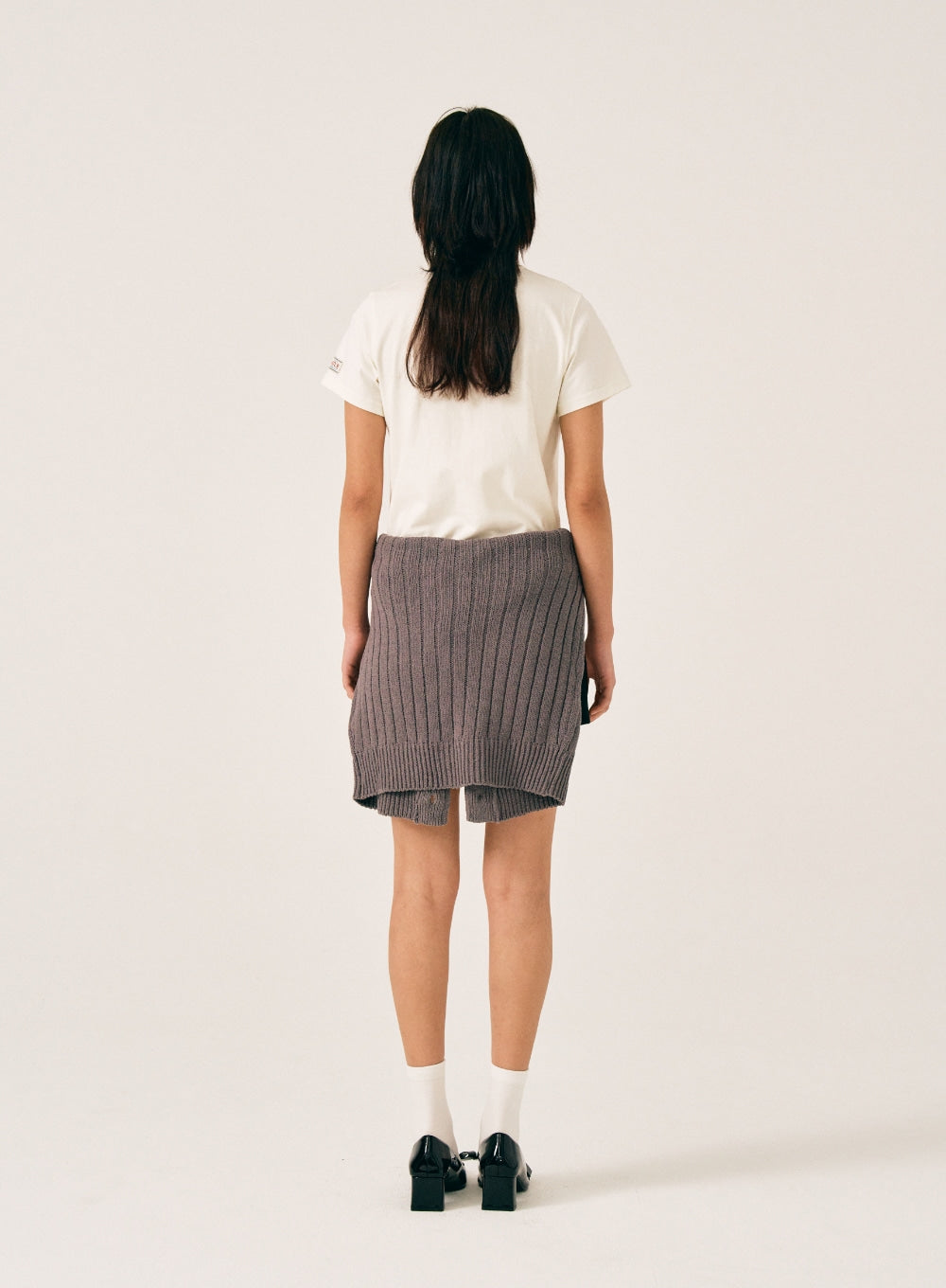 [satur] (W) Satur Logo Voyage T-Shirt - Ivory Blue