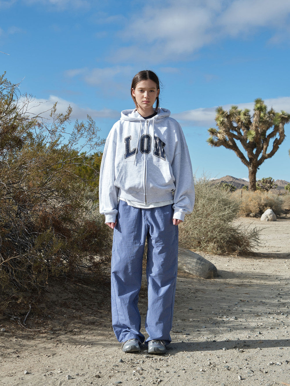 Low Classic Low Soft Sweat Zip-Up Hoodie Light Melange Grey