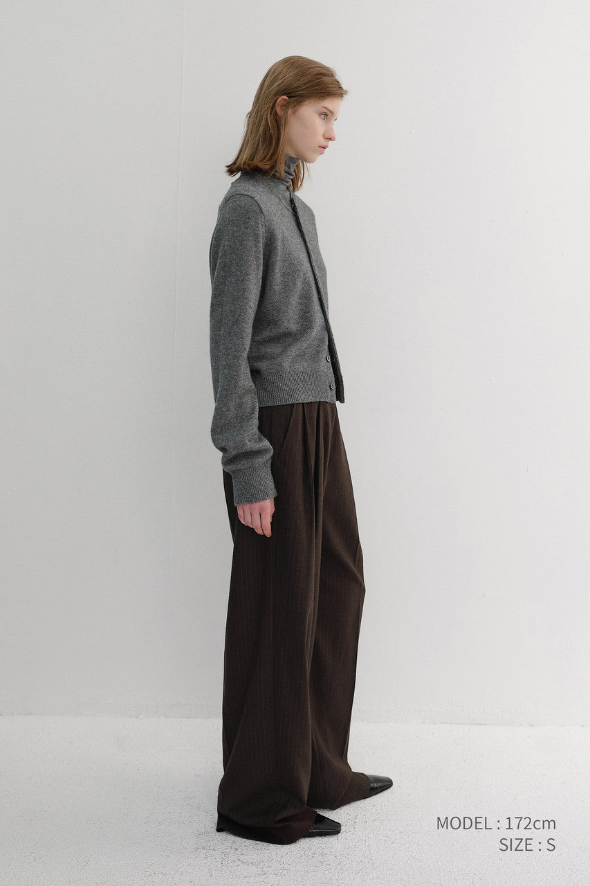 Dunst Winter Flannel Slacks Dark Brown Stripe