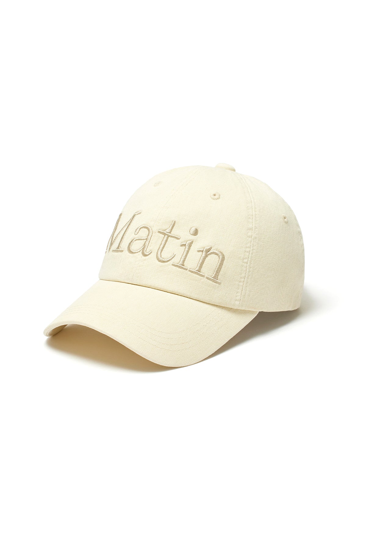 [matinkim] MATIN LOGO WASHED BALL CAP IN LIGHT BEIGE