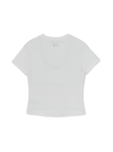 MLB Korea Women's Cut Out Detail Slim Semi Crop T-Shirts